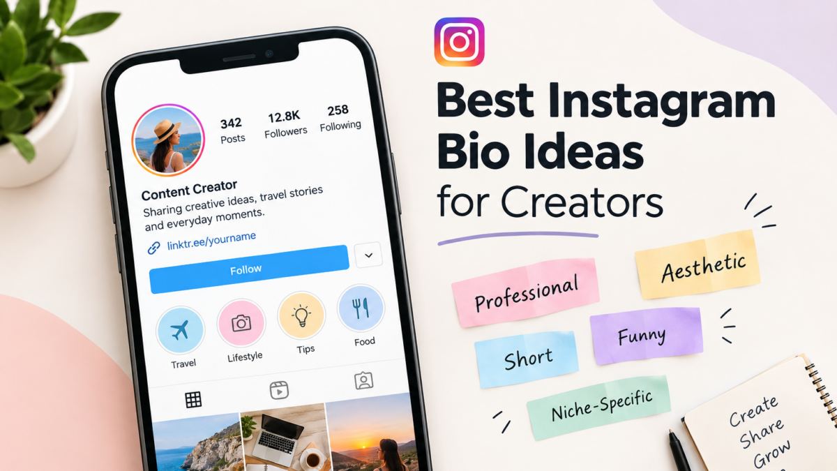 Best Instagram Bio Ideas for Creators: Professional, Aesthetic and Short Bios