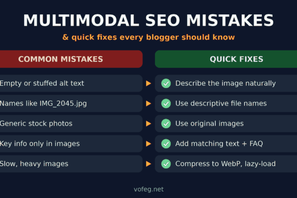 Common Multimodal SEO Mistakes Bloggers Make (and Quick Fixes)